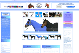 Our web designers created  the online shop of horse rugs for Dress Circle Horsewear