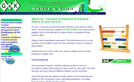 Our webdesigners created 3 webpages for Grove and King accountants
