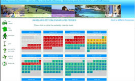 Our webdesigners created an online booking calendar in php for Holiday House in Provence