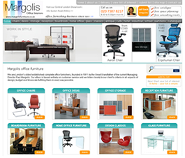 Our webdesigners created Margolis Office Interiors' website - Office Furniture